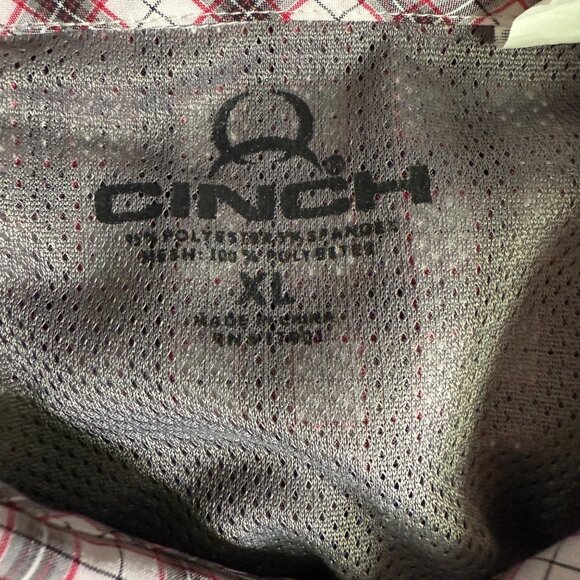 Cinch Men’s Plaid Button Down Shirt XL Western Cowboy Rodeo Mesh Performance - Picture 6 of 14